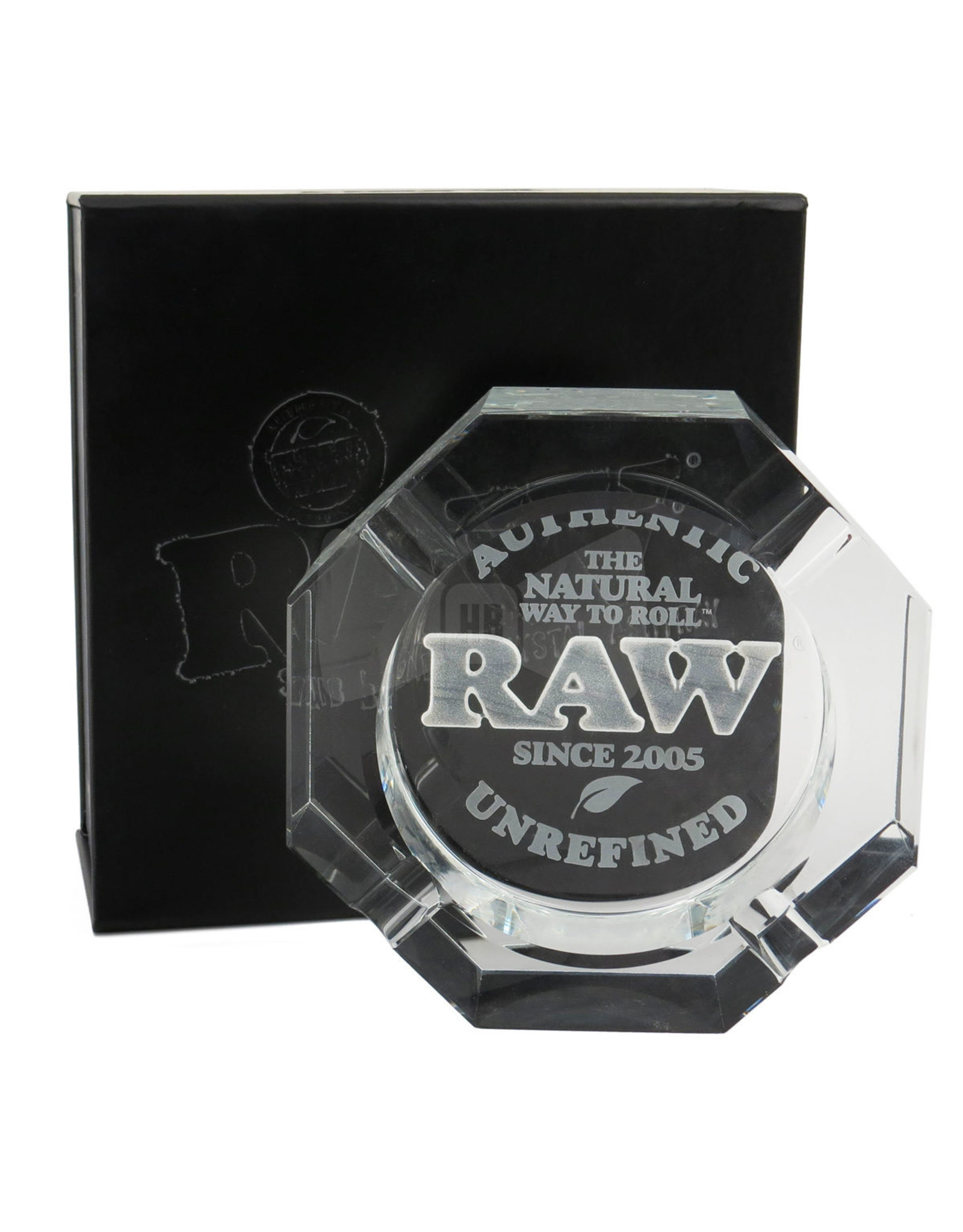 Raw Raw Solid Lead Free Crystal Ashtray