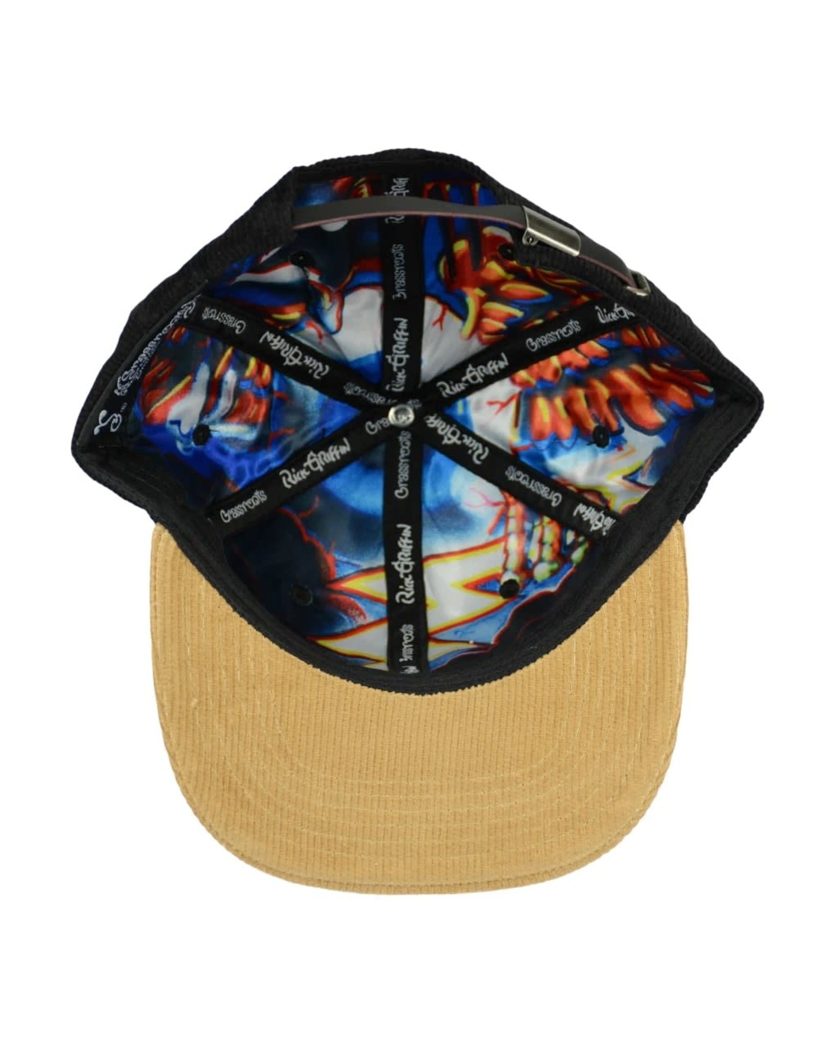 Rick Griffin Hopi Mask Black Tan Strapback Hat