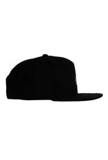 Bear Paw Removable Earflap Black Snapback Hat L/XL