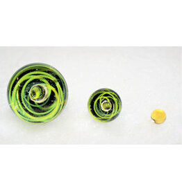 Hypnotized Glass 3pc Marble And Terp Pearls Dichro Galaxy Cosmos Set Green