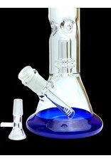 Hypnotized Glass 12" Beaker with Shower Head Perc Blue