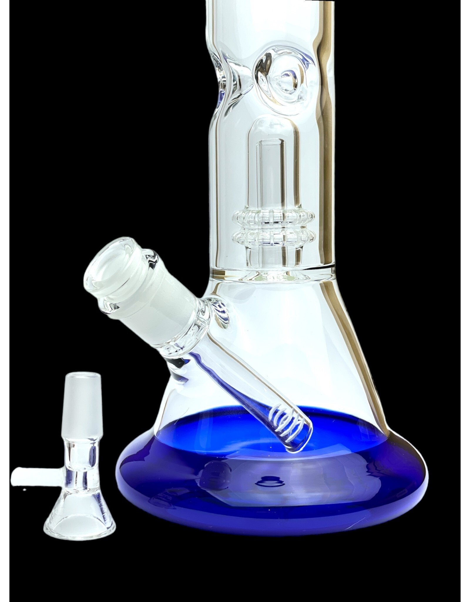 Hypnotized Glass 12" Beaker with Shower Head Perc Blue