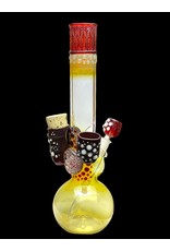 Trident Glass Trident Glass Mini Phat Mamma With Jar And Lighter Holder Single Ball 50mm x 5mm 15-17" Tall