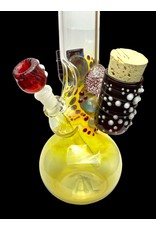 Trident Glass Trident Glass Mini Phat Mamma With Jar And Lighter Holder Single Ball 50mm x 5mm 15-17" Tall