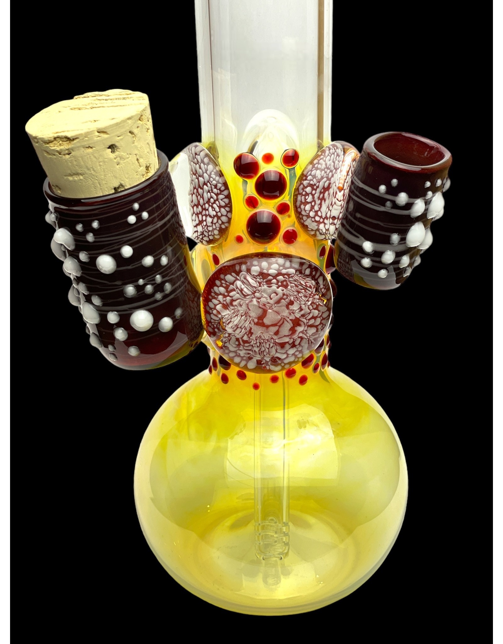 Trident Glass Trident Glass Mini Phat Mamma With Jar And Lighter Holder Single Ball 50mm x 5mm 15-17" Tall