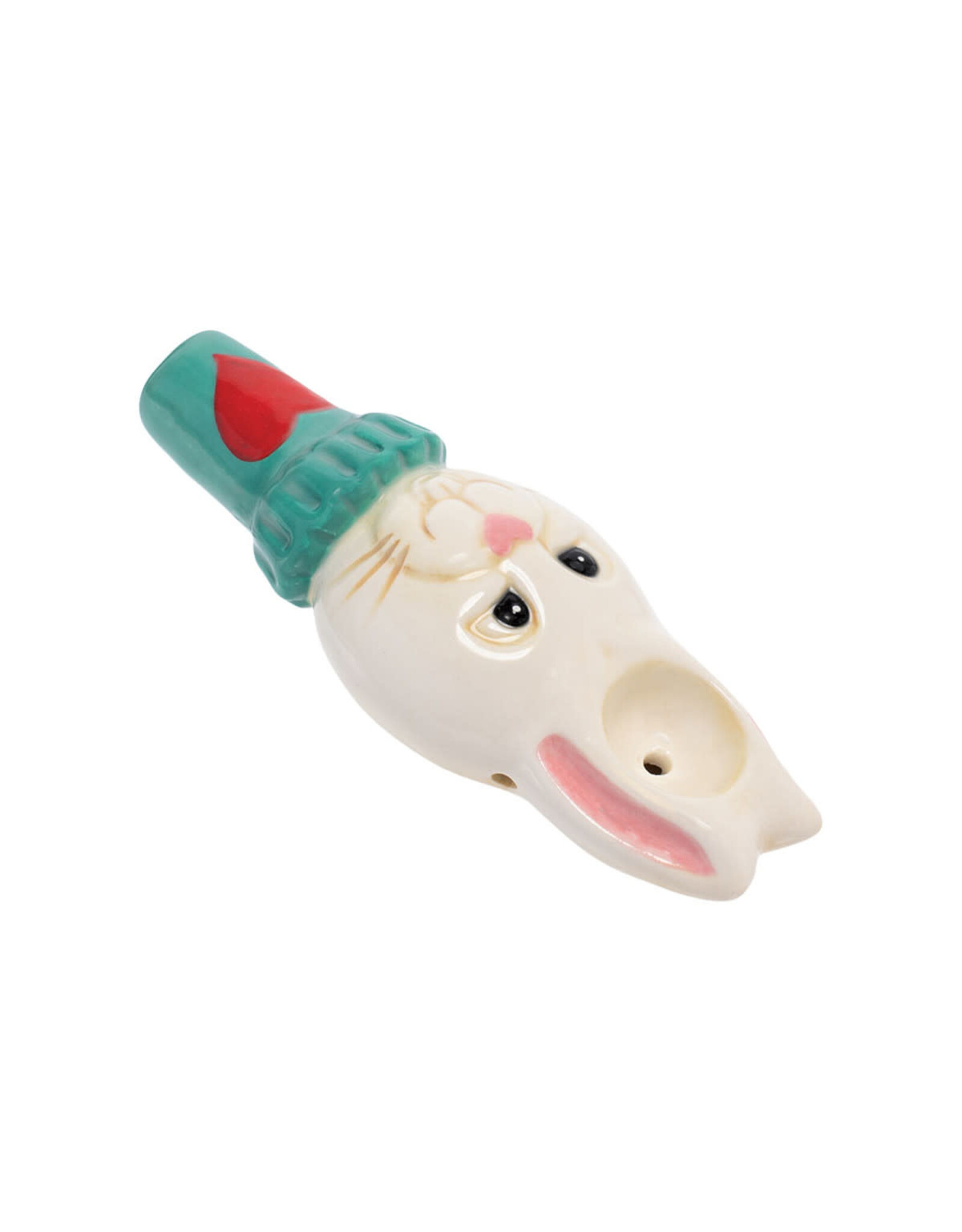 Wacky Bowls White Rabbit Ceramic Pipe 4.5"