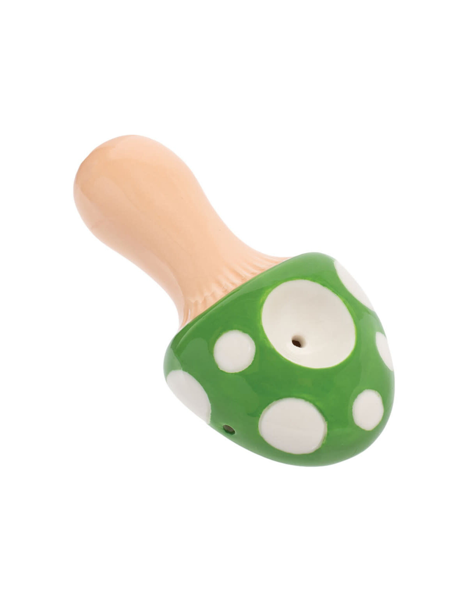 Wacky Bowlz Wacky Bowls Mushroom Ceramic Pipe Green 3.5"