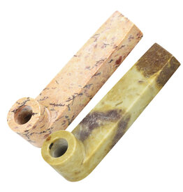 Multicolored Smooth Marble Stone Pipe 3.5"