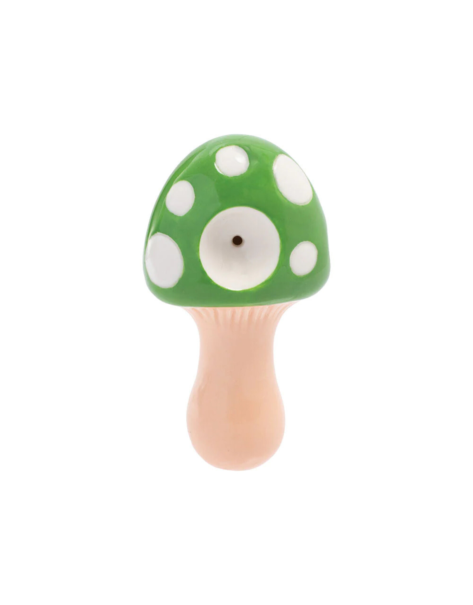 Wacky Bowlz Wacky Bowls Mushroom Ceramic Pipe Green 3.5"