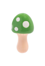 Wacky Bowls Mushroom Ceramic Pipe Green 3.5"