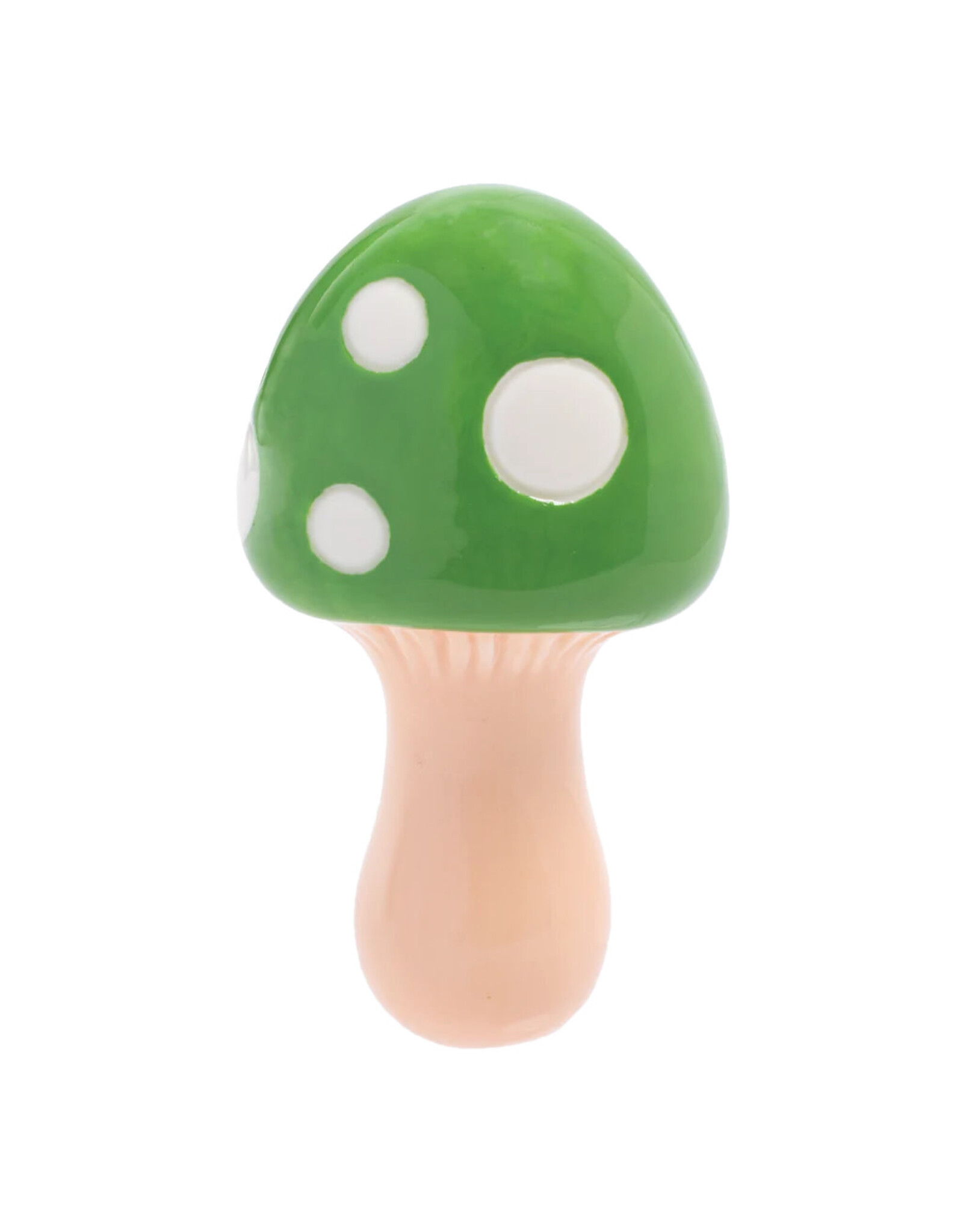 Wacky Bowls Mushroom Ceramic Pipe Green 3.5"