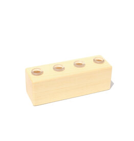 4 JOINT 14MM BOWL DISPLAY BLOCK PINE