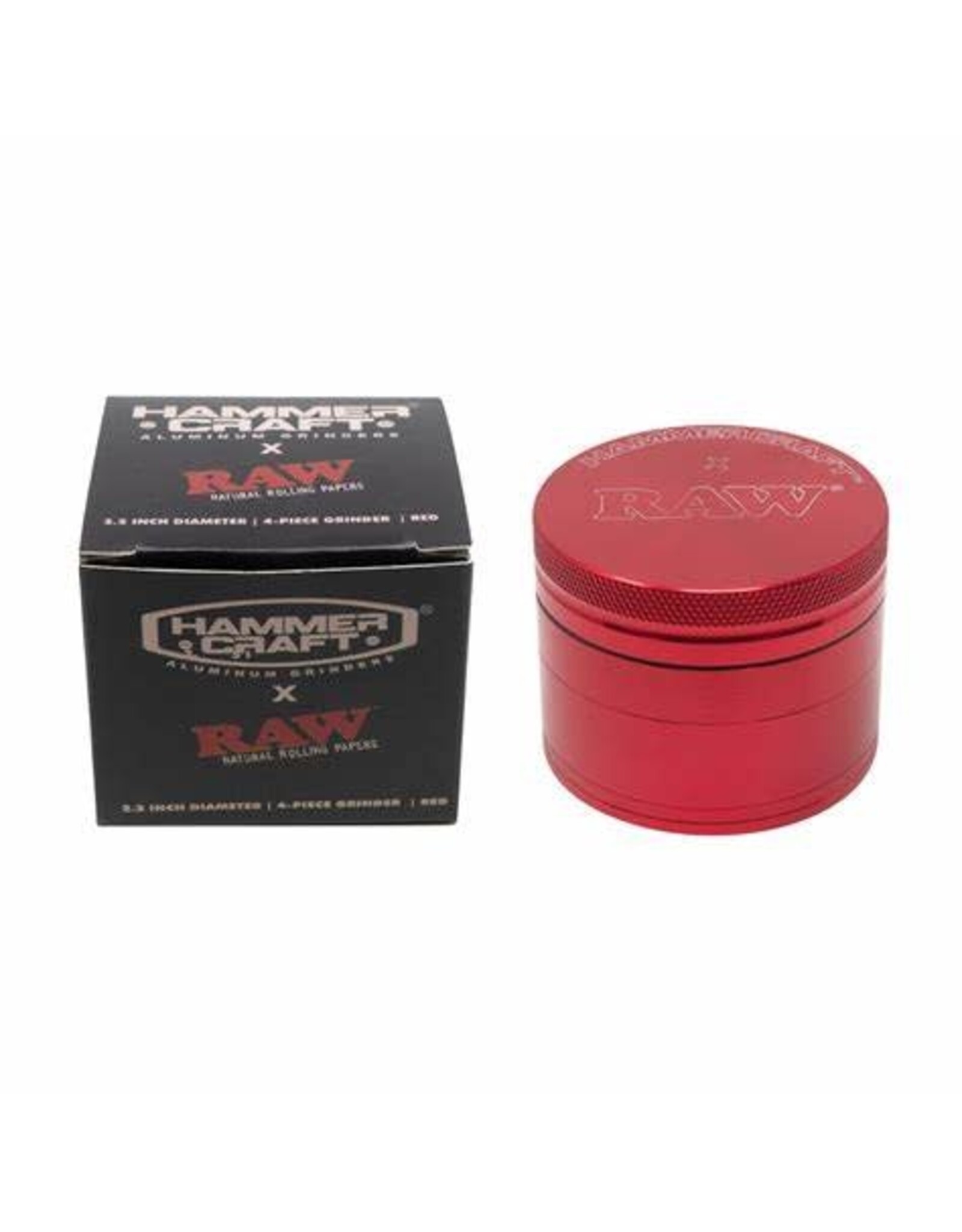 Raw Hammercraft X Raw Grinder 2.2" 4pc Red