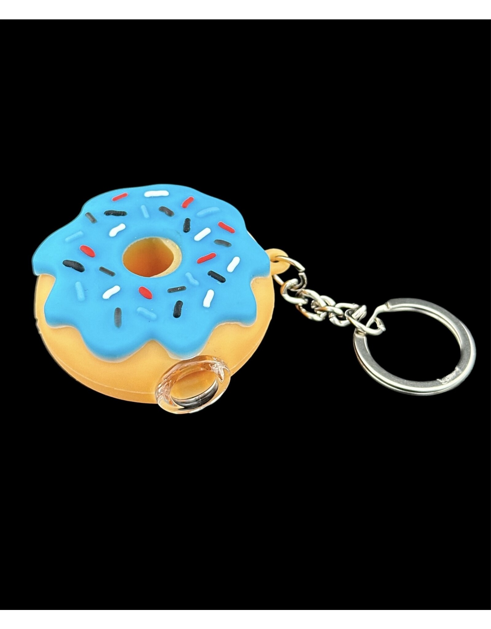 Silicone Donut One Hitter Keychain - 2" | Assorted Colors