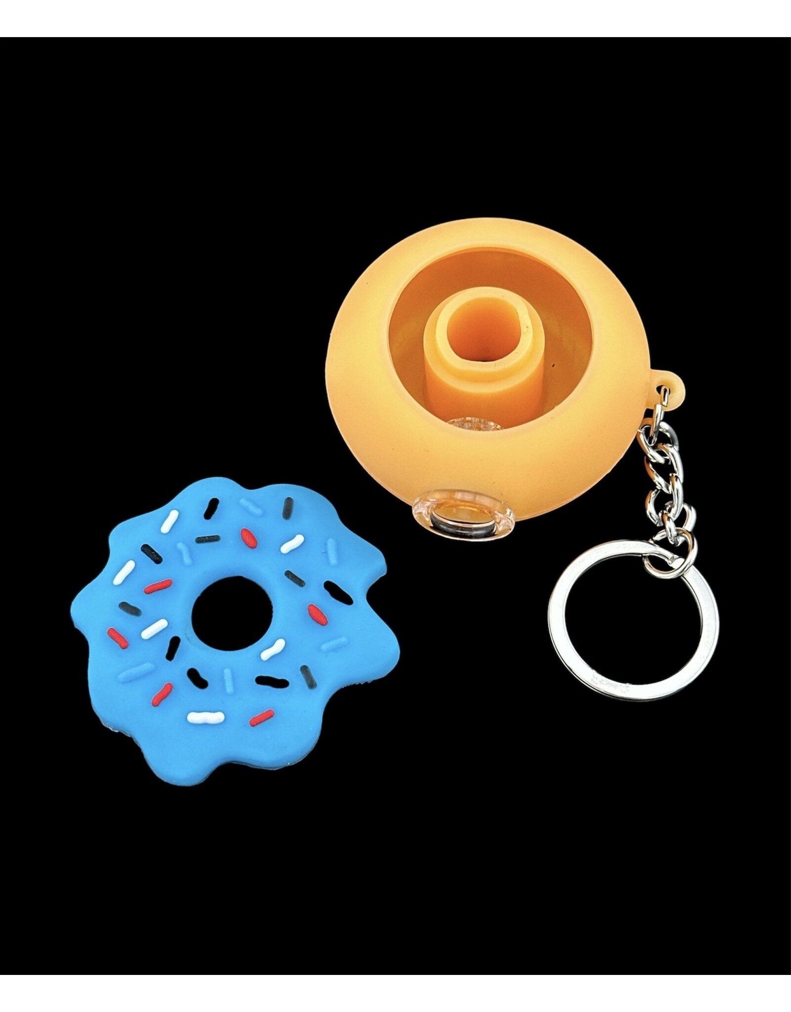 Silicone Donut One Hitter Keychain - 2" | Assorted Colors