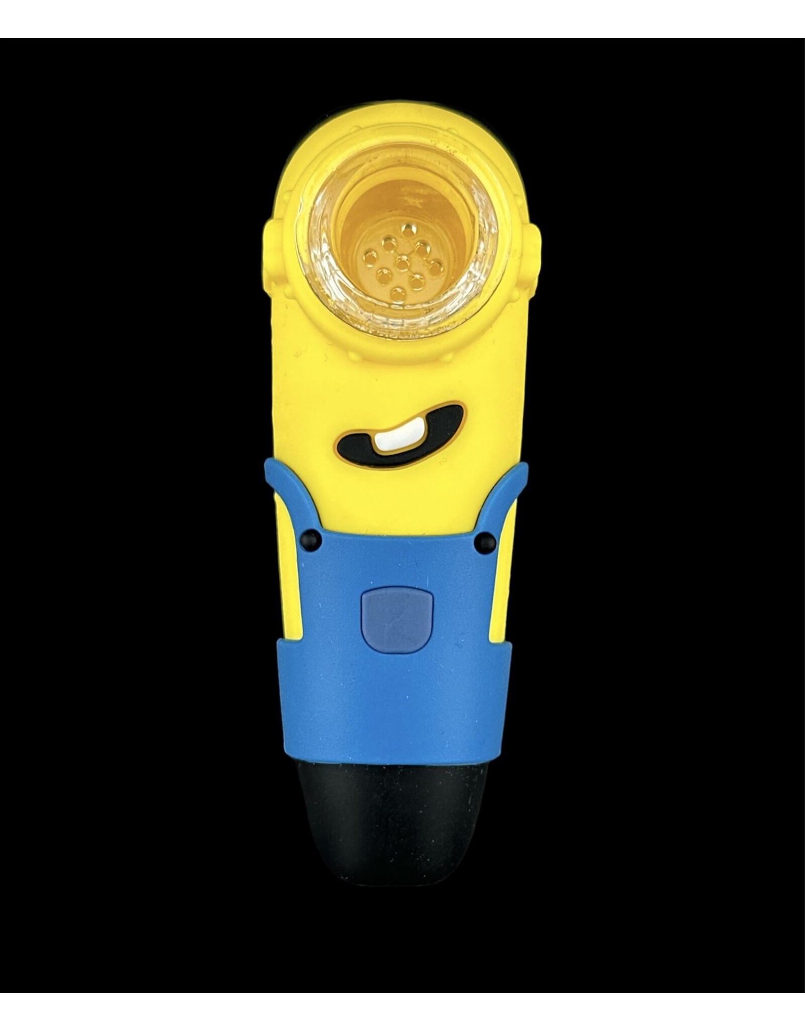 Minions Silicone Hand Pipe With Multi Hole Glass Screen Bowl