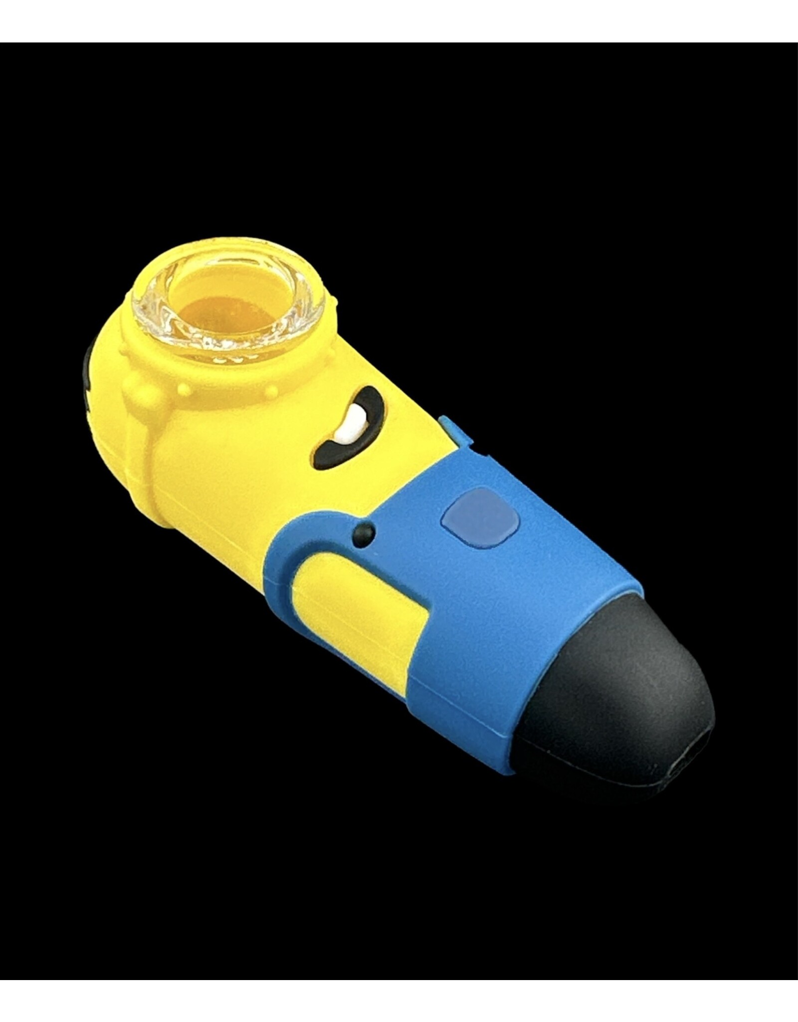 Minions Silicone Hand Pipe With Multi Hole Glass Screen Bowl