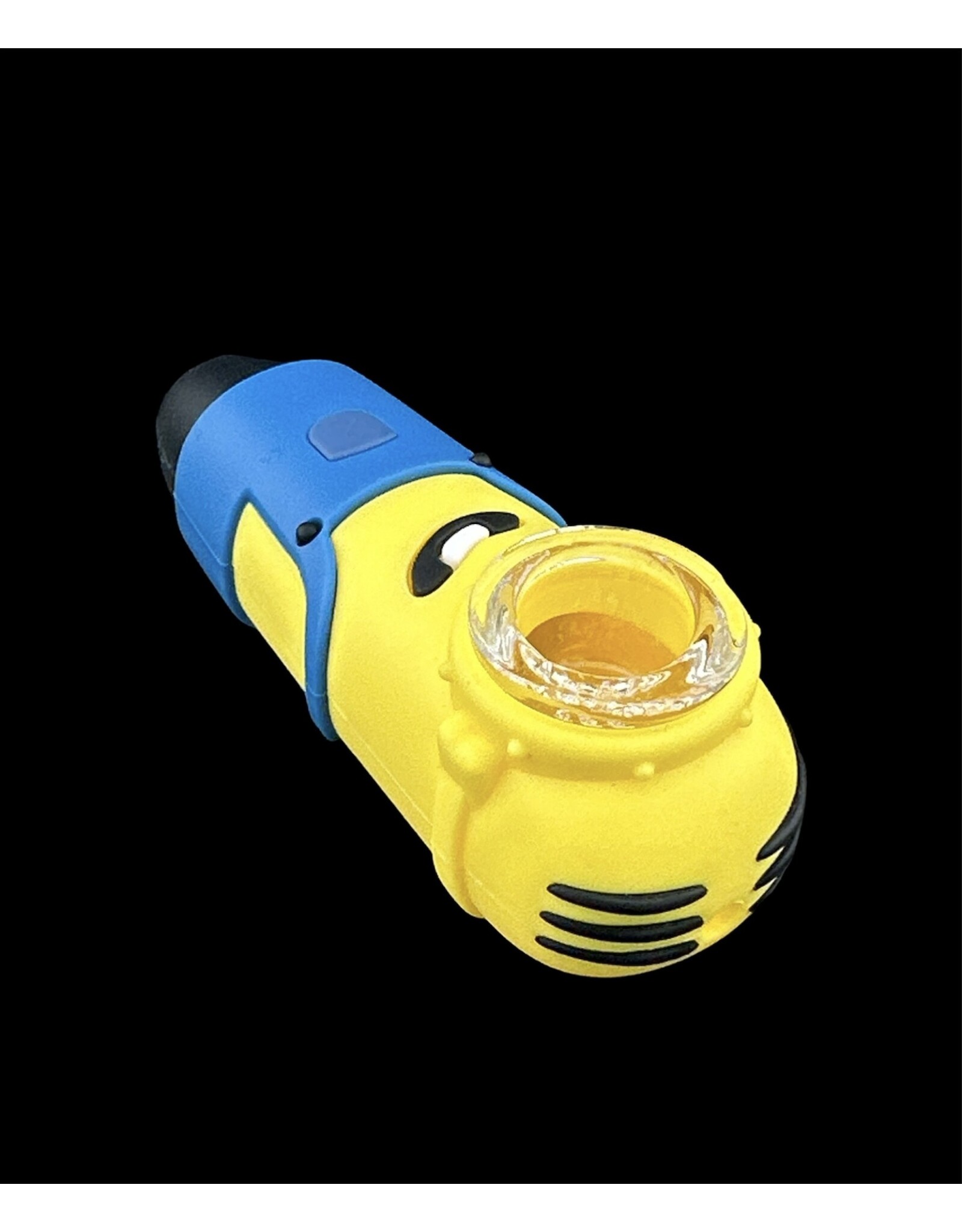 Minions Silicone Hand Pipe With Multi Hole Glass Screen Bowl