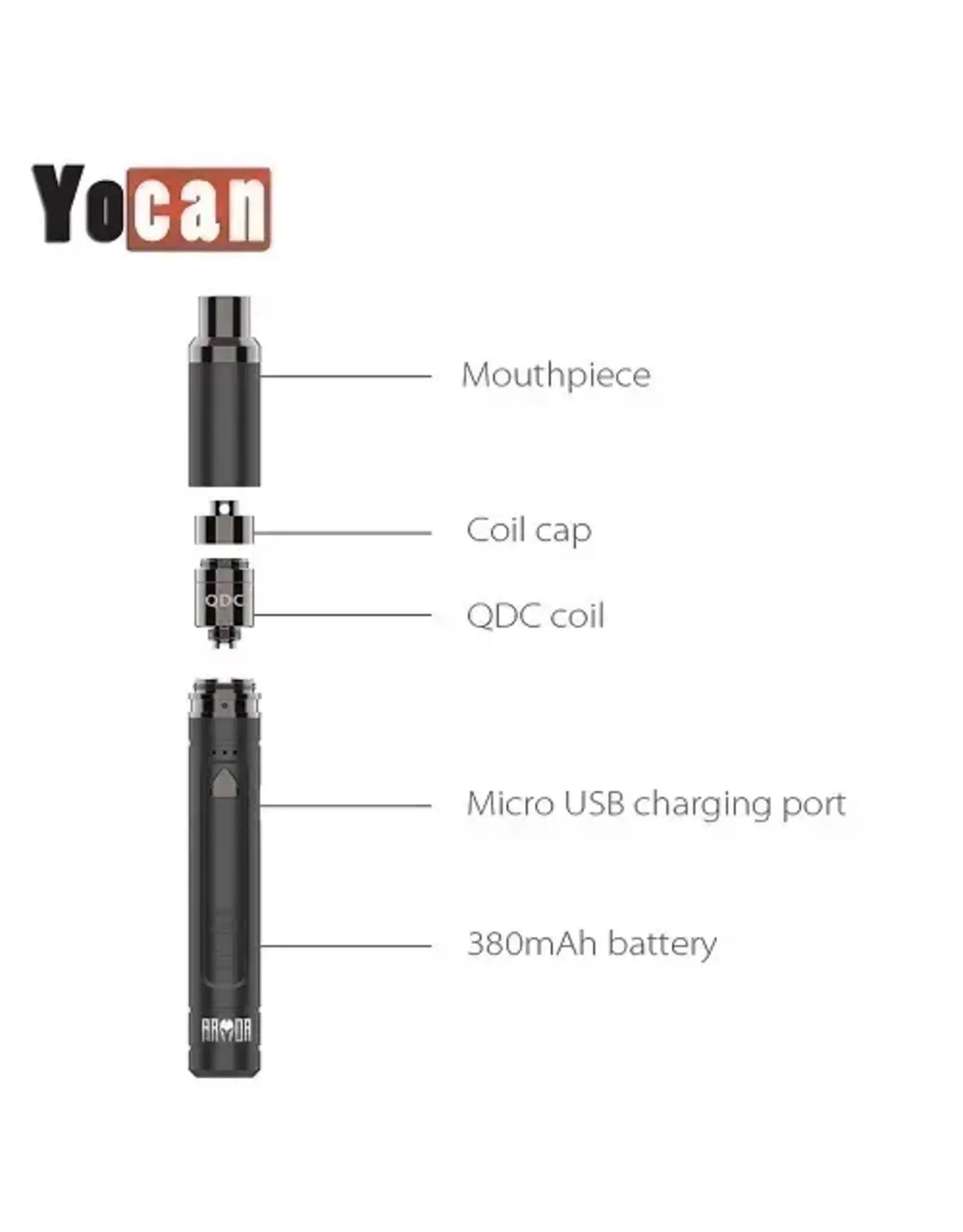 Yocan Yocan Armor Concentrate Pen Vaporizer 380mAh Black