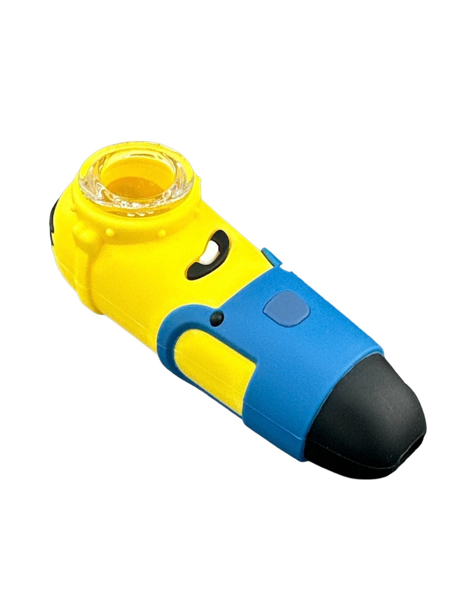 Minions Silicone Hand Pipe With Multi Hole Glass Screen Bowl