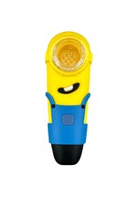 Minions Silicone Hand Pipe With Multi Hole Glass Screen Bowl