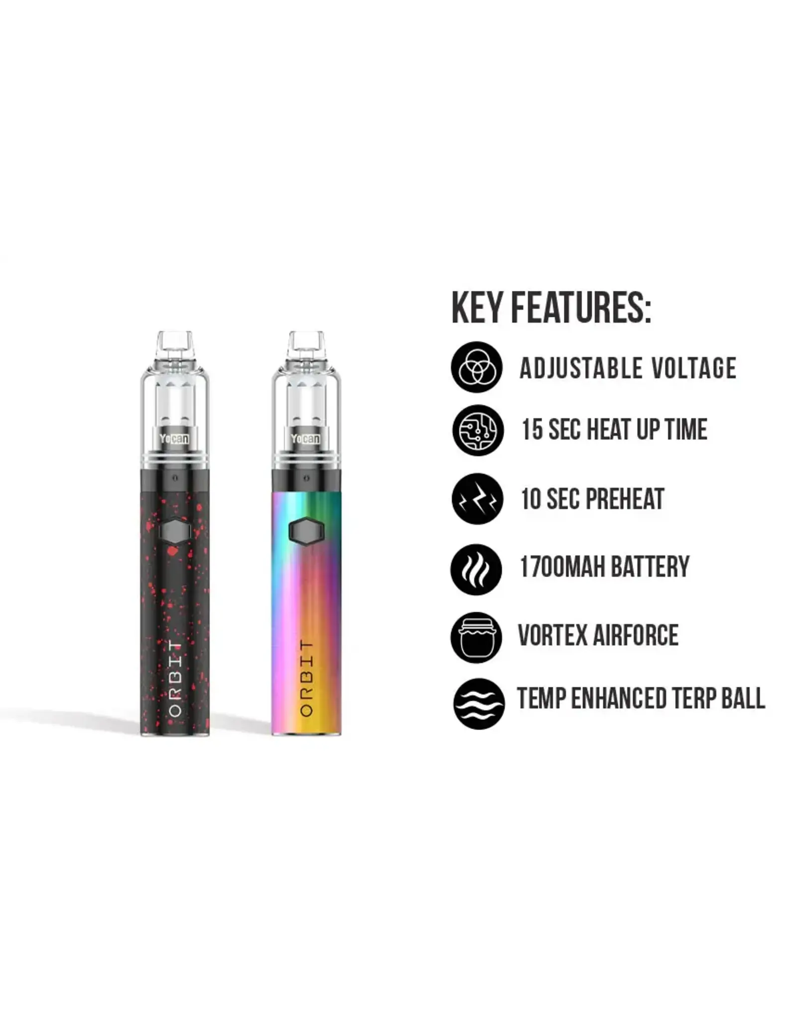 Yocan Wulf Orbit Concentrate Vaporizer Limited Edition Black & White  Splatter