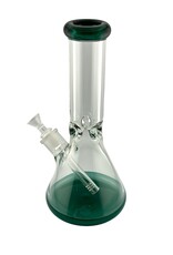 Hypnotized Glass 12" 9mm Beaker With Color Bottom And Color Lip Assorted Colors