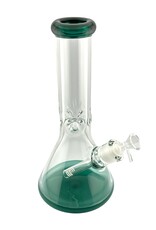 Hypnotized Glass 12" 9mm Beaker With Color Bottom And Color Lip Assorted Colors