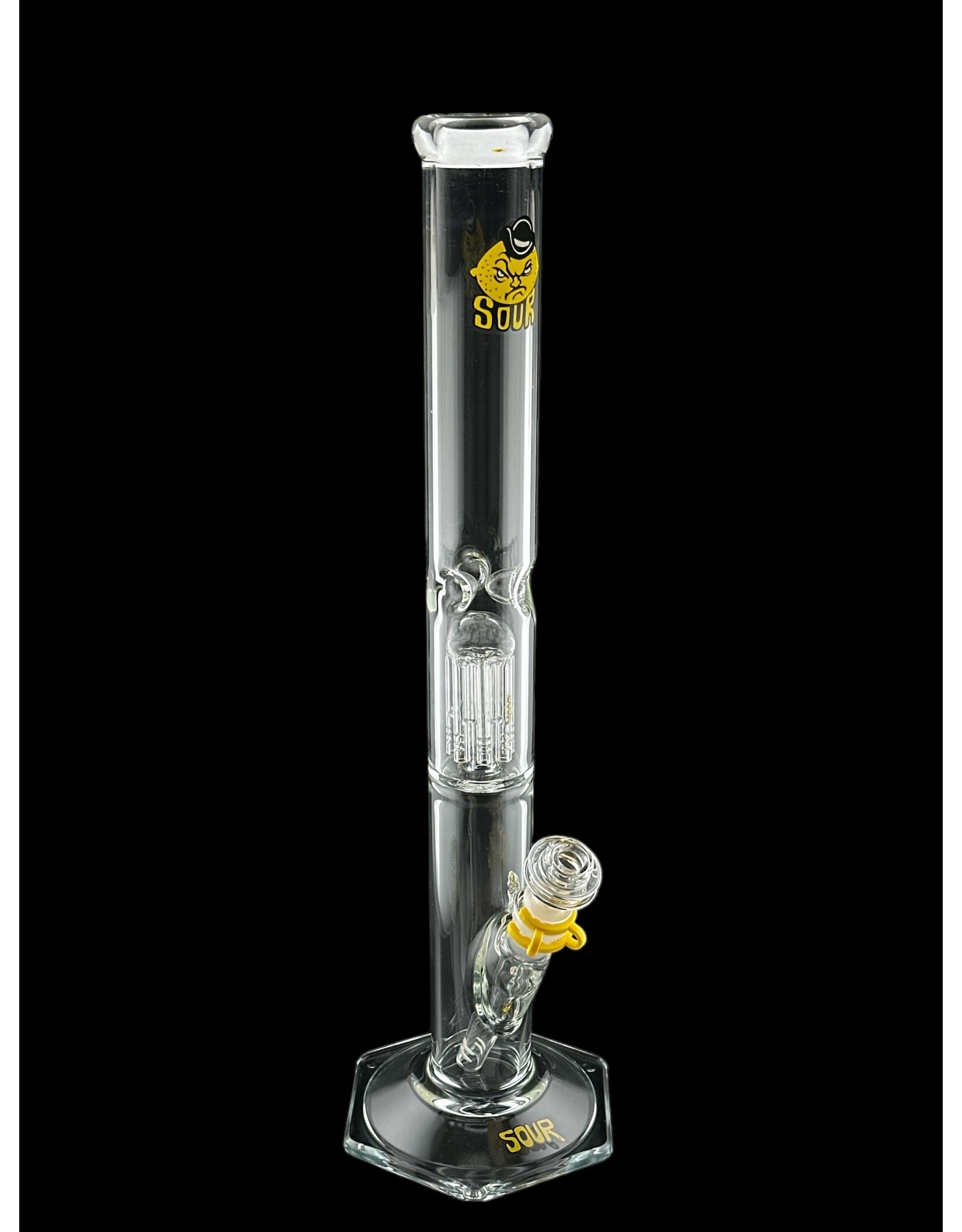 Sour Glass Single Tree Perc Straight Tube G/G Sour Glass