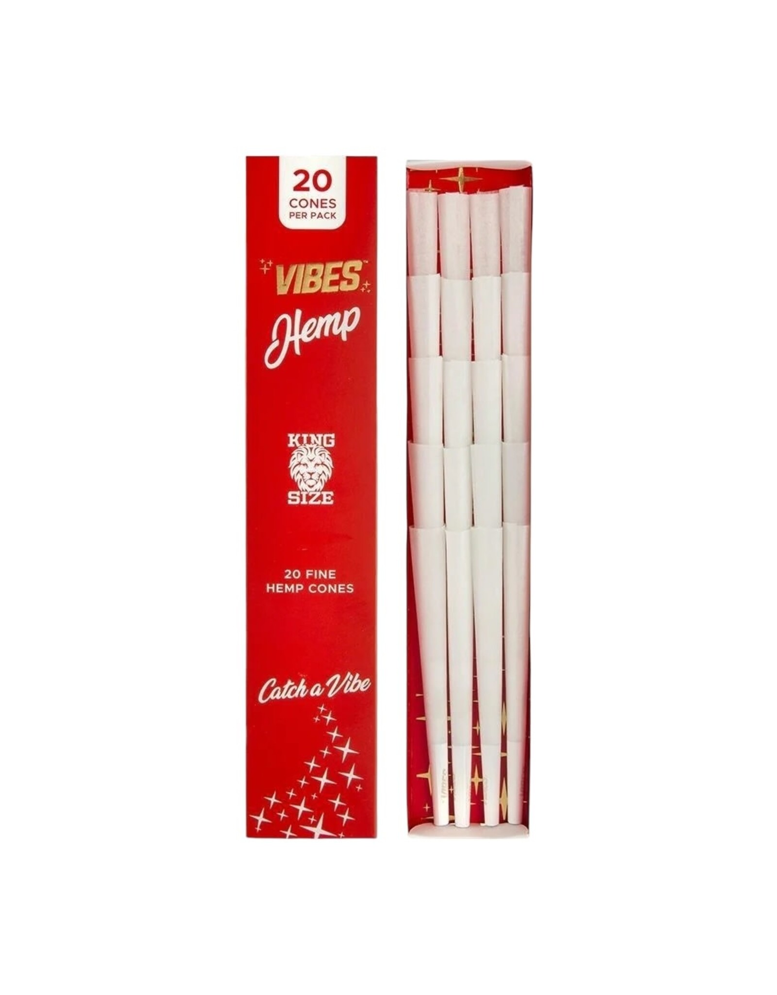 Vibes Papers Vibes Hemp King Size Cone 20 Per Pack
