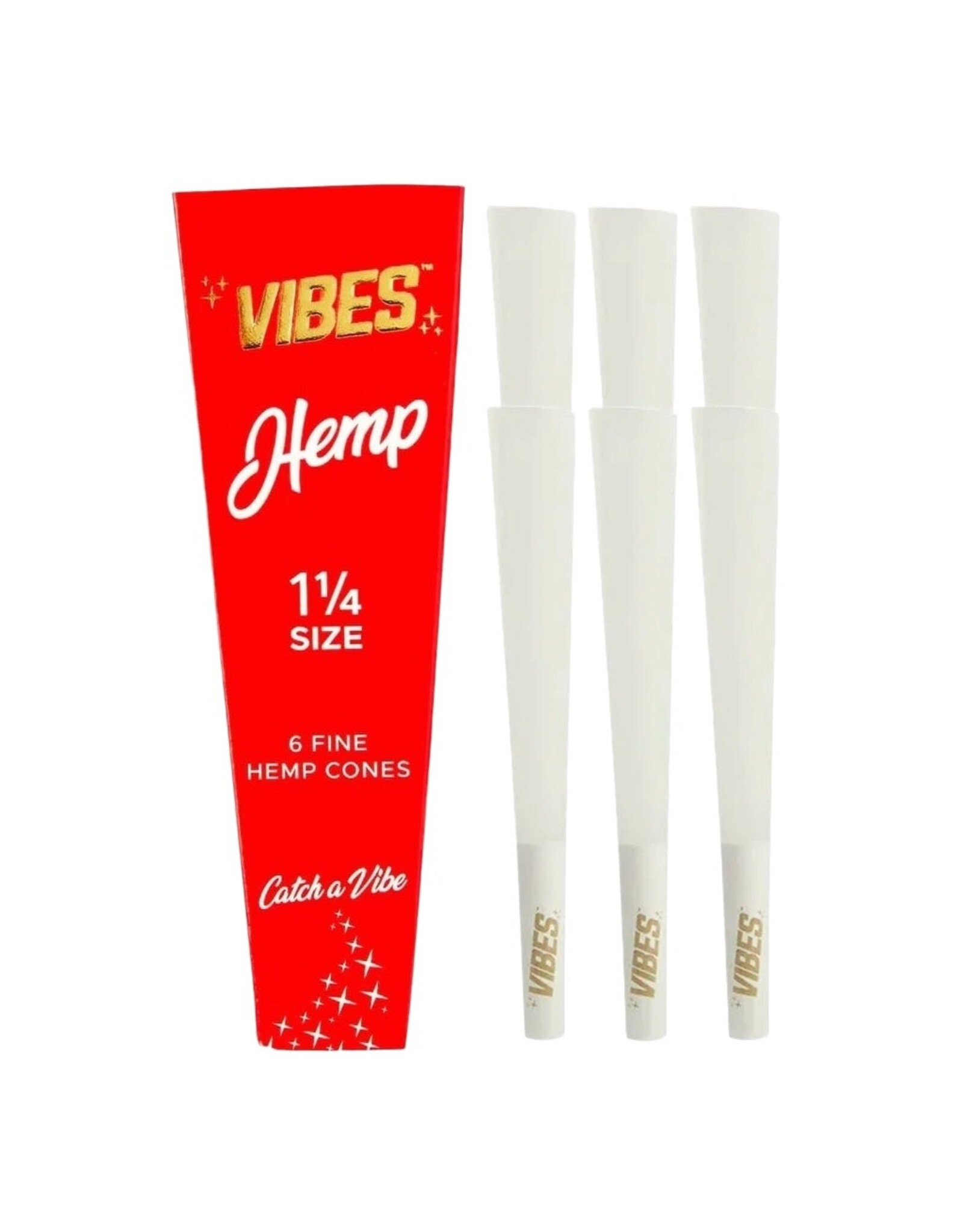 Vibes Papers Vibes Hemp 1 1/4 Cone 6 Per Pack