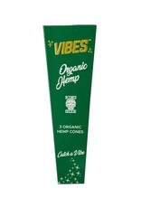 Vibes Papers Vibes Organic Hemp King Size Cone 3 Per Pack