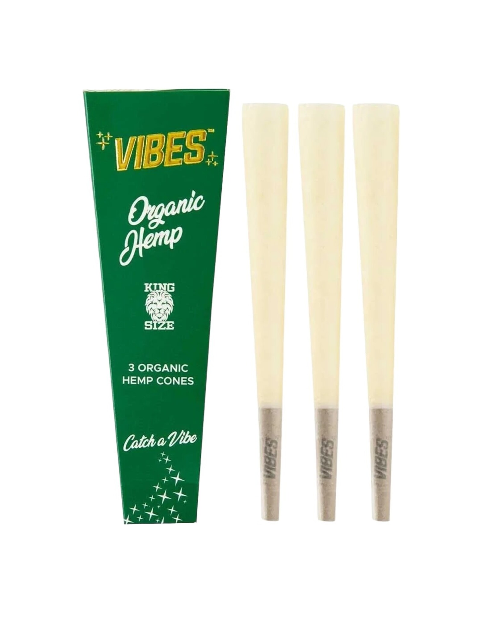 Vibes Papers Vibes Organic Hemp King Size Cone 3 Per Pack