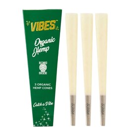 Vibes Papers Vibes Organic Hemp King Size Cone 3 Per Pack