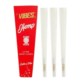 Vibes Papers Vibes Hemp King Size Cone 3 Per Pack