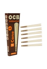 ocb papers OCB 1 1/4" Virgin Cones 6 Cones per pack