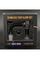 Yo Dabba Dabba Yo Dabba Terp Slurper Set 10mm Male 90 Degree With Nail, Ruby Pill, 14mm Pearl, Dichro Cap