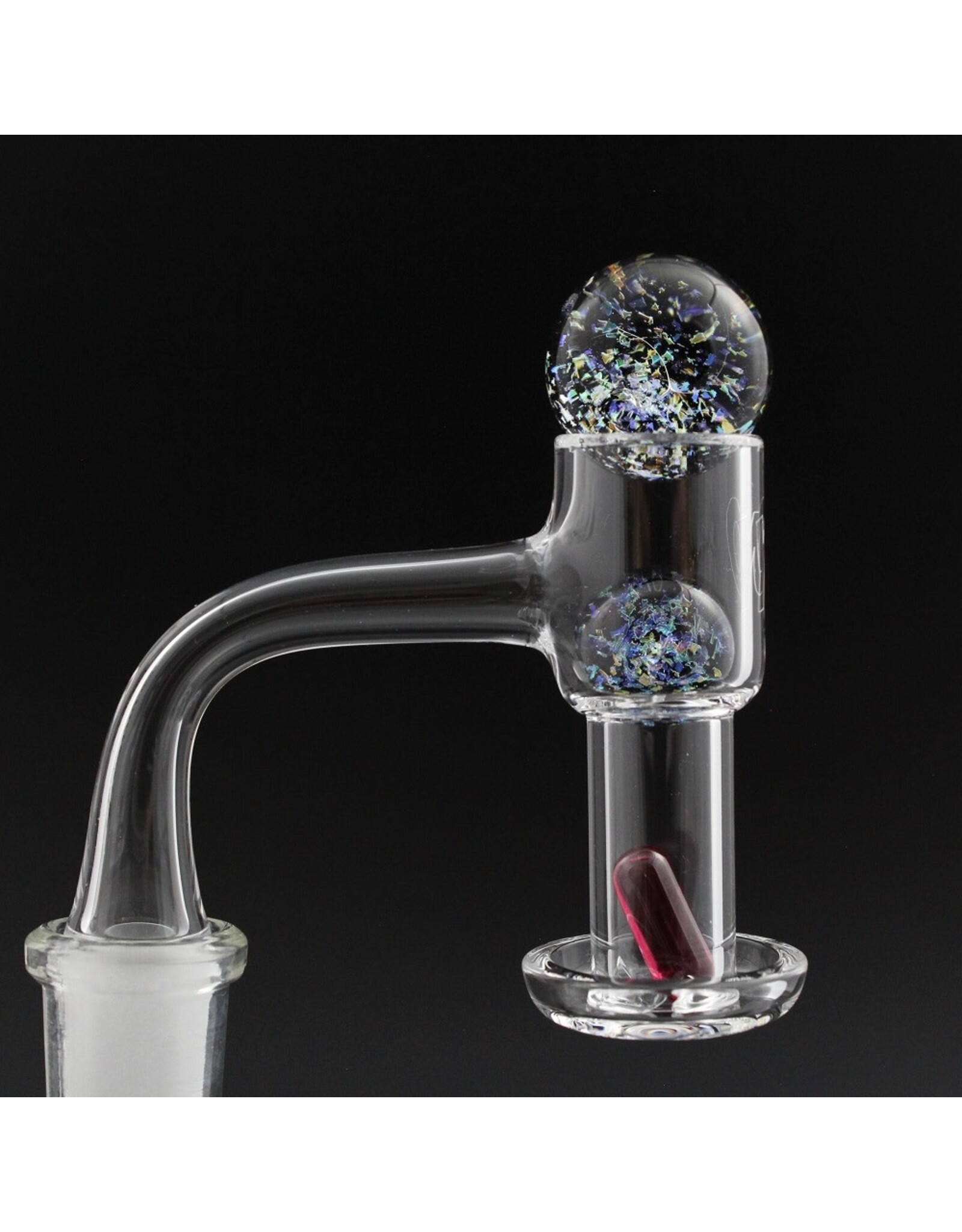 Yo Dabba Dabba Yo Dabba Terp Slurper Set 10mm Male 90 Degree With Nail, Ruby Pill, 14mm Pearl, Dichro Cap