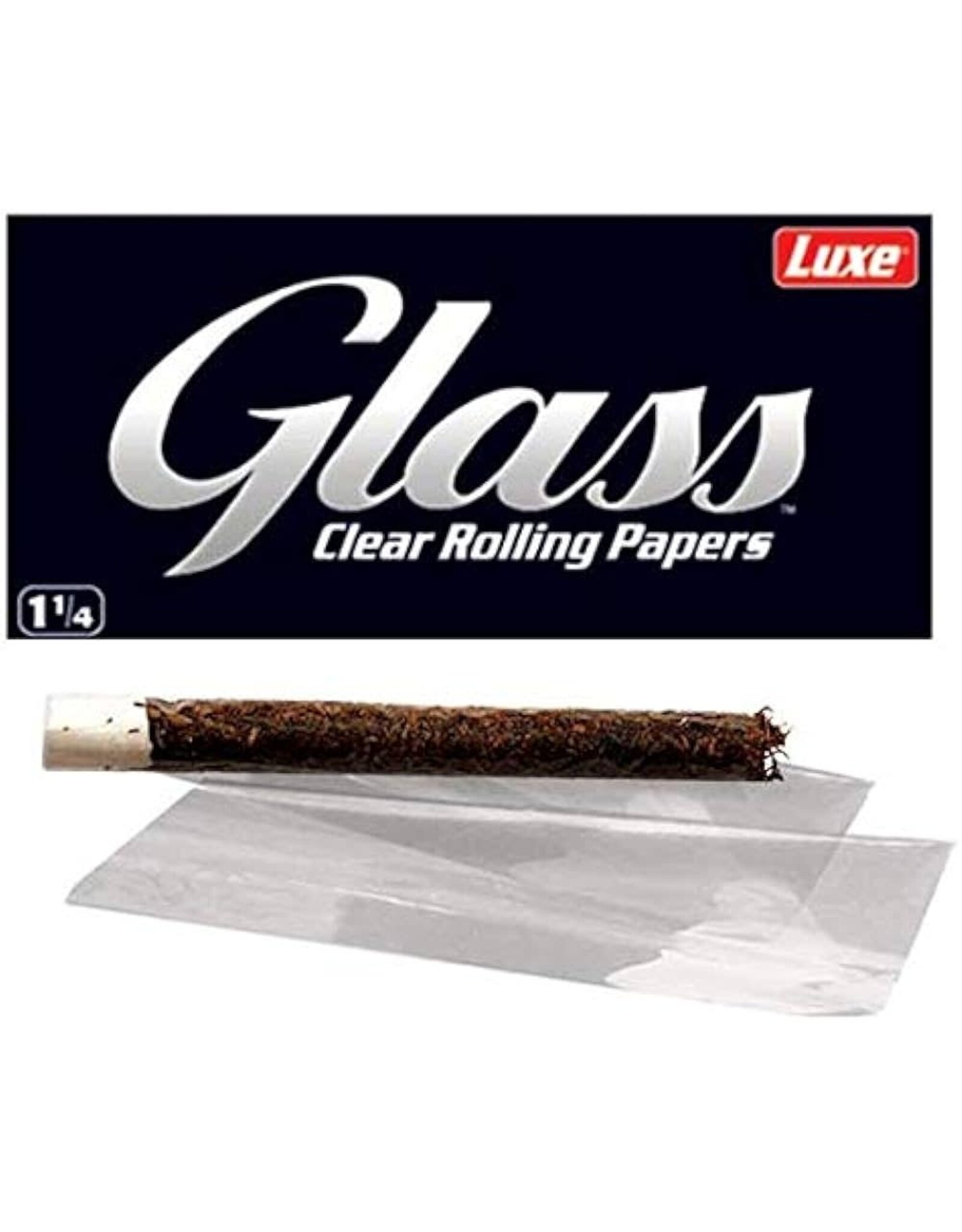 Glass 1 1/4" Clear Rolling Paper
