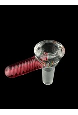 Symbiartic 14mm Clear 7 Hole Slide With Red Worked Handle Symbiartic
