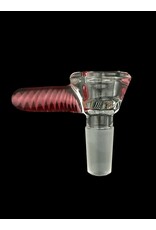 Symbiartic 14mm Clear 7 Hole Slide With Red Worked Handle Symbiartic