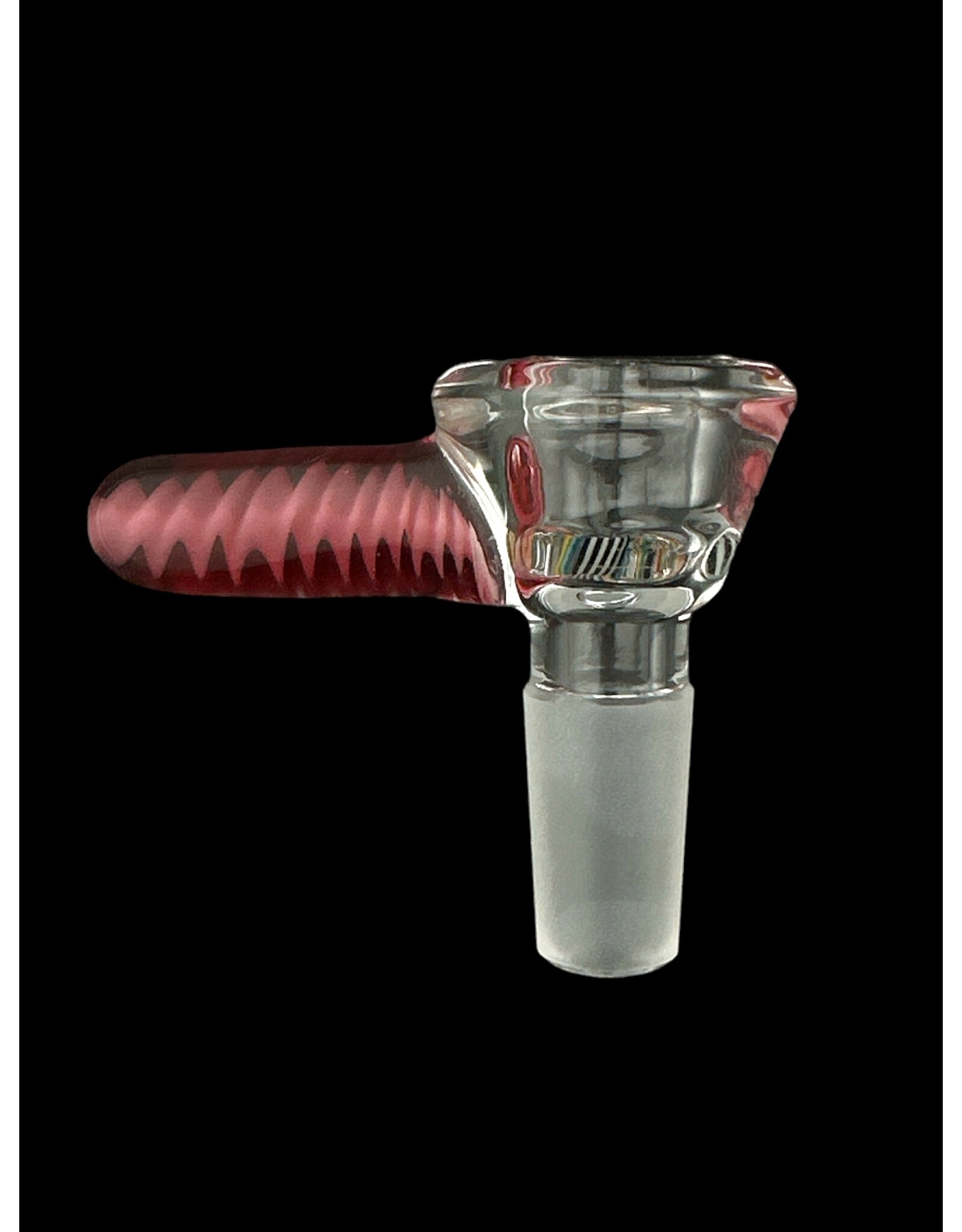 Symbiartic 14mm Clear 7 Hole Slide With Red Worked Handle Symbiartic