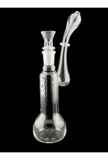 Borosyndicate Boro Small Classic Sherlock Bubbler Clear w/Black Fixed Stem 14mm