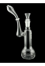 Borosyndicate Boro Small Classic Sherlock Bubbler Clear w/Black Fixed Stem 14mm