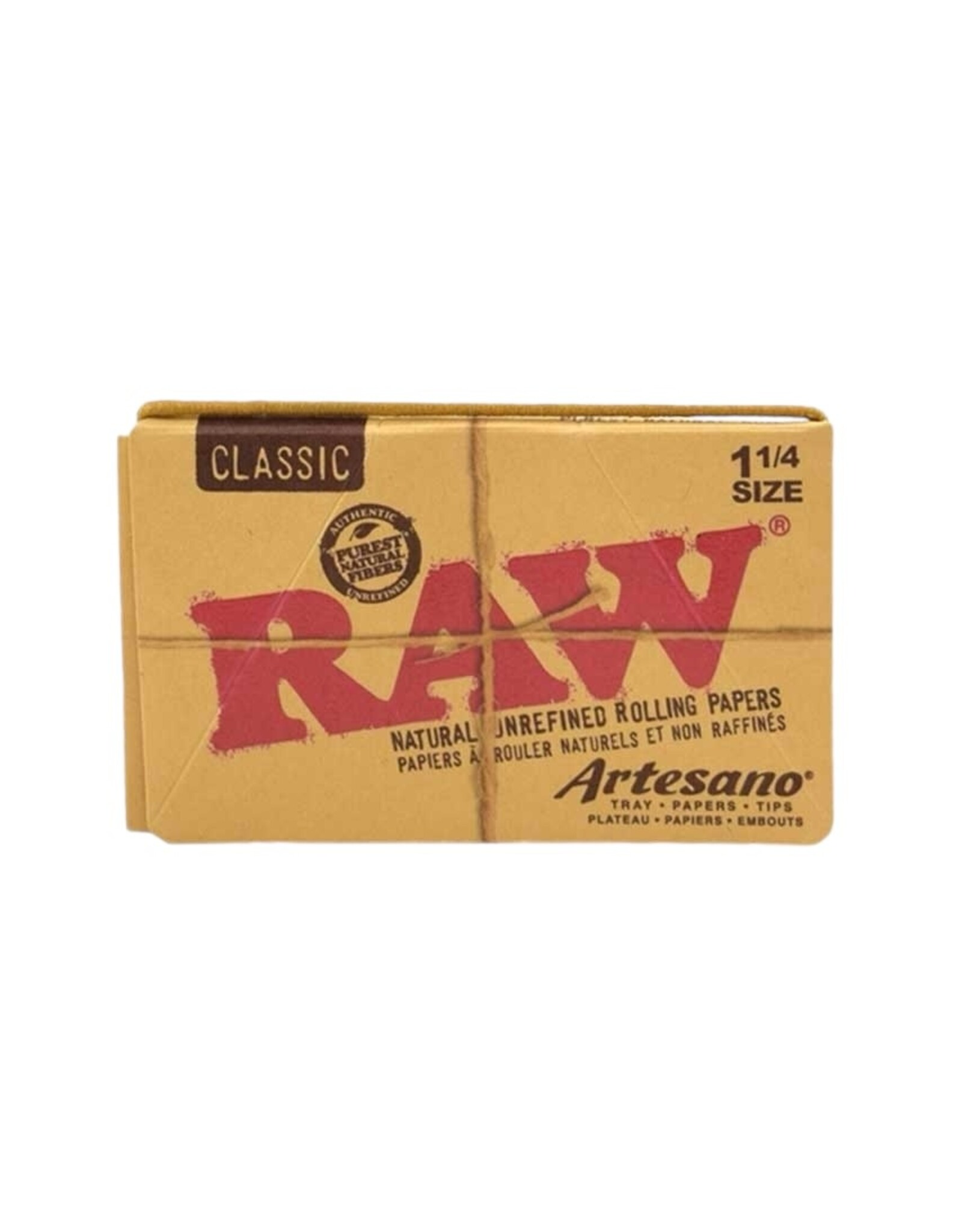 Raw Raw Artesano 1 1/4" Rolling paper with tray and tips