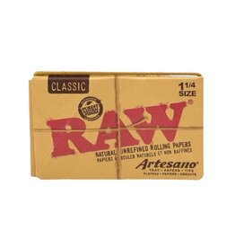 Raw Raw Artesano 1 1/4" Rolling paper with tray and tips
