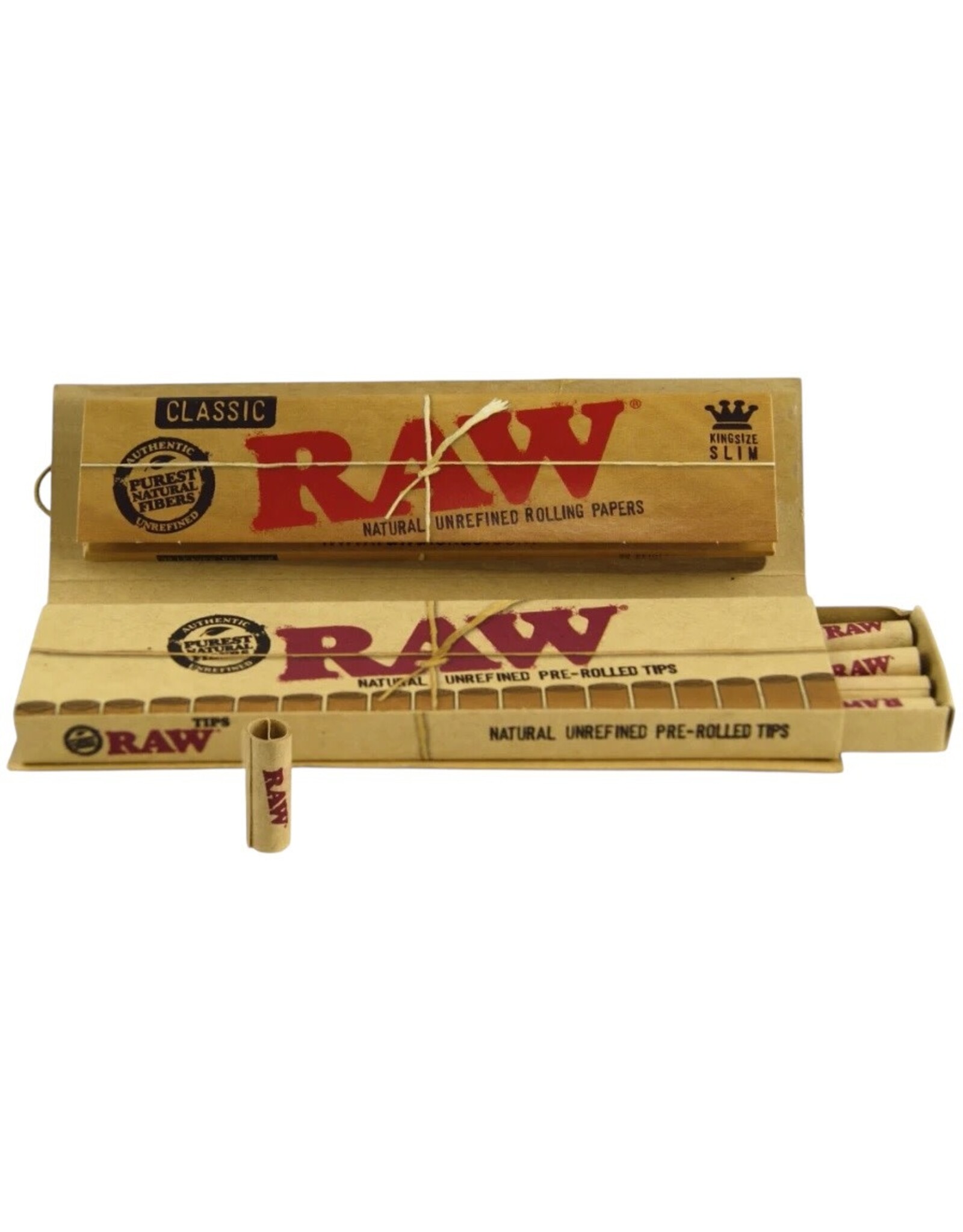 Raw Raw Classic King Size Slim Masterpiece Connoisseur Papers w/Pre-Rolled Tips