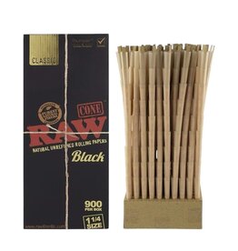 Raw Raw Black Cones Classic Bulk 1 1/4" 900 Count