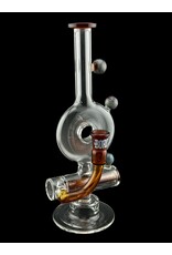 Borosyndicate Boro InLine Donut Rig Amber W/ Marbles