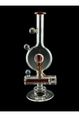 Borosyndicate Boro InLine Donut Rig Amber W/ Marbles
